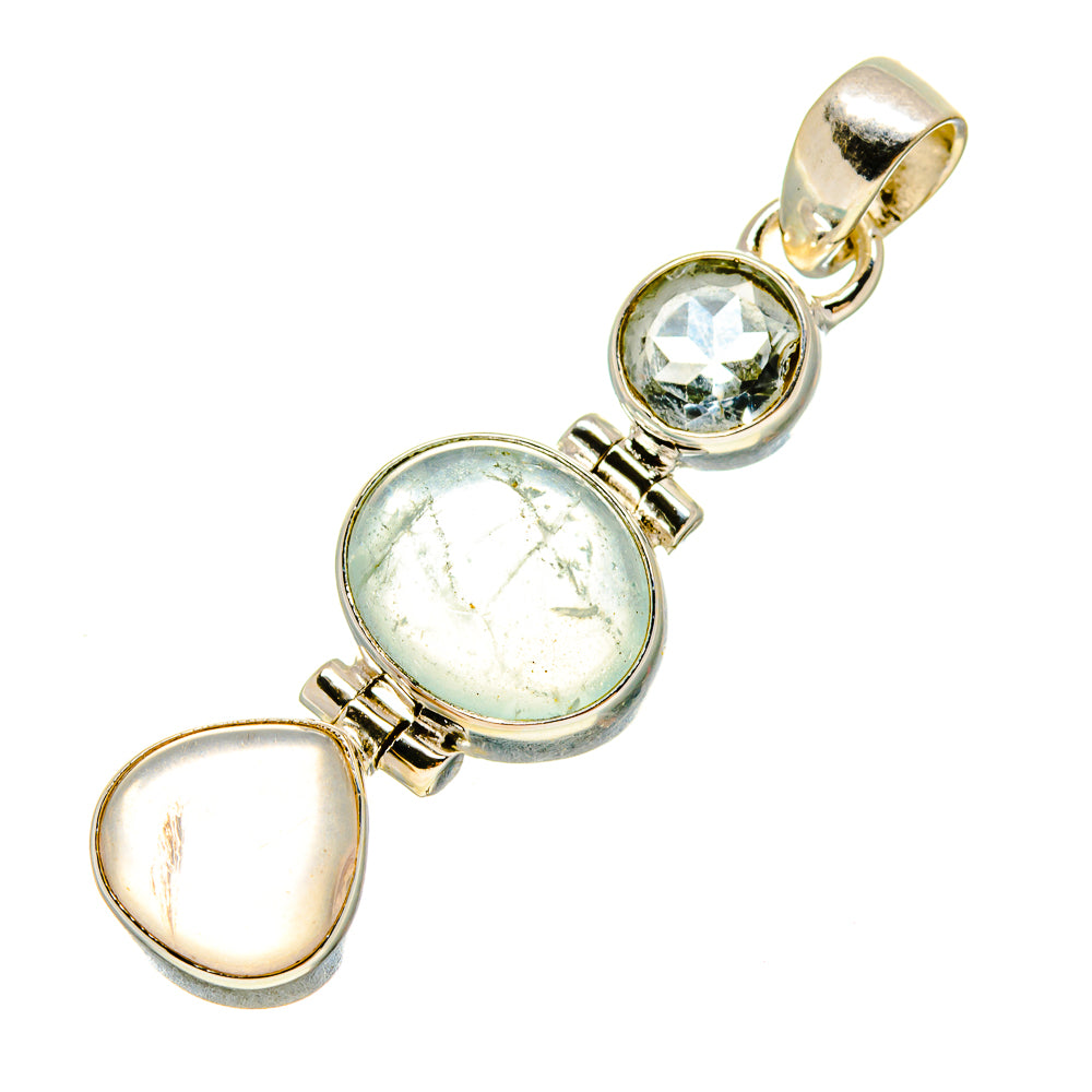 Aquamarine Pendants handcrafted by Ana Silver Co - PD757252