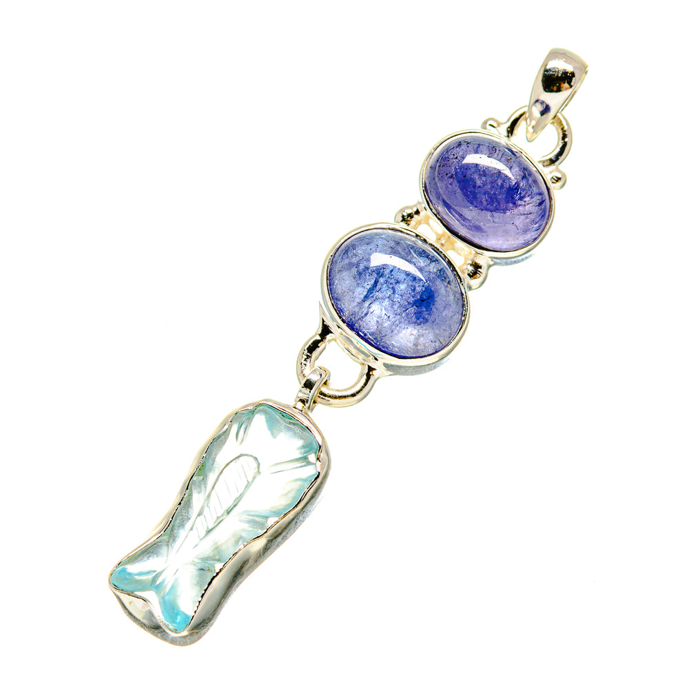 Aquamarine Pendants handcrafted by Ana Silver Co - PD757283