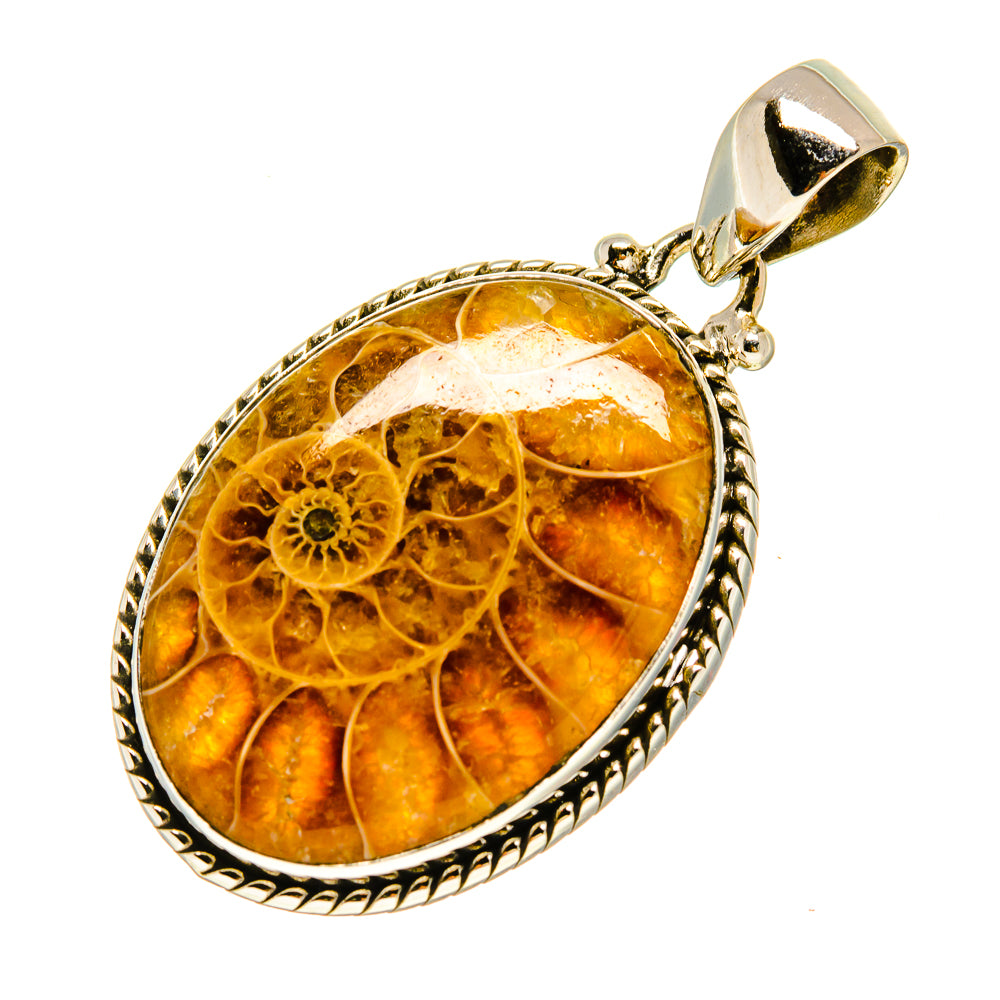 Ammonite Fossil Pendants handcrafted by Ana Silver Co - PD757292
