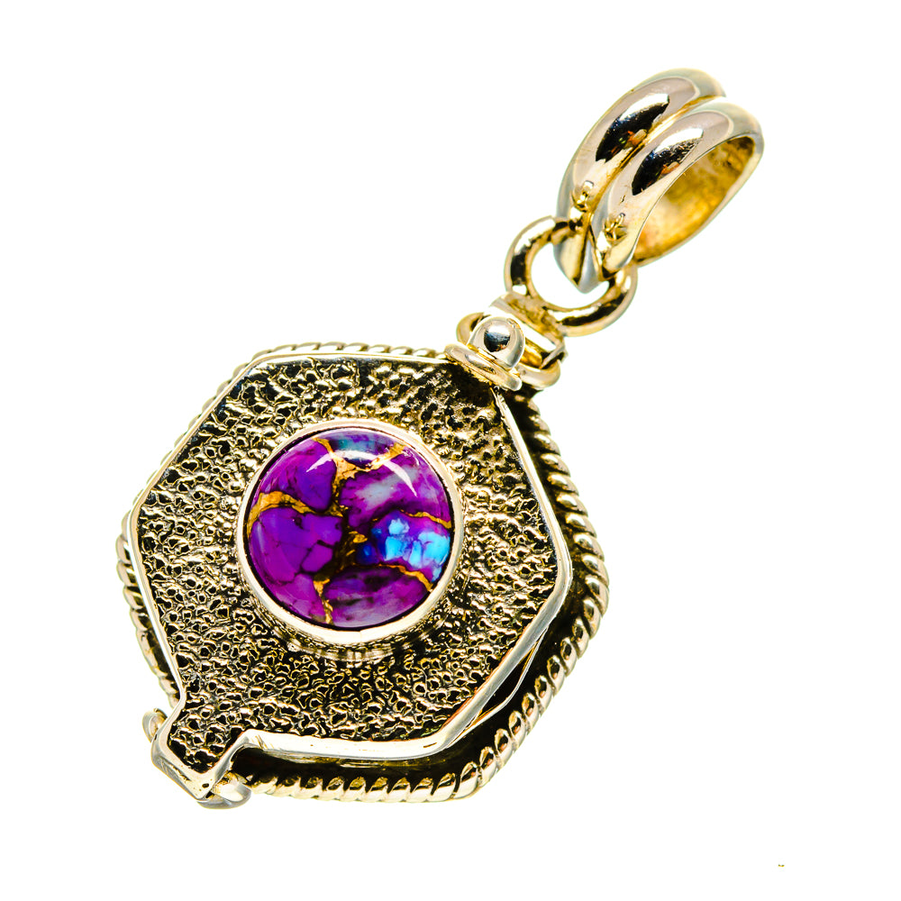 Purple Copper Composite Turquoise Pendants handcrafted by Ana Silver Co - PD757301