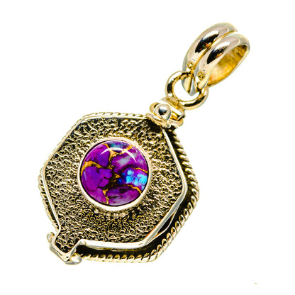 Purple Copper Composite Turquoise Pendants handcrafted by Ana Silver Co - PD757301