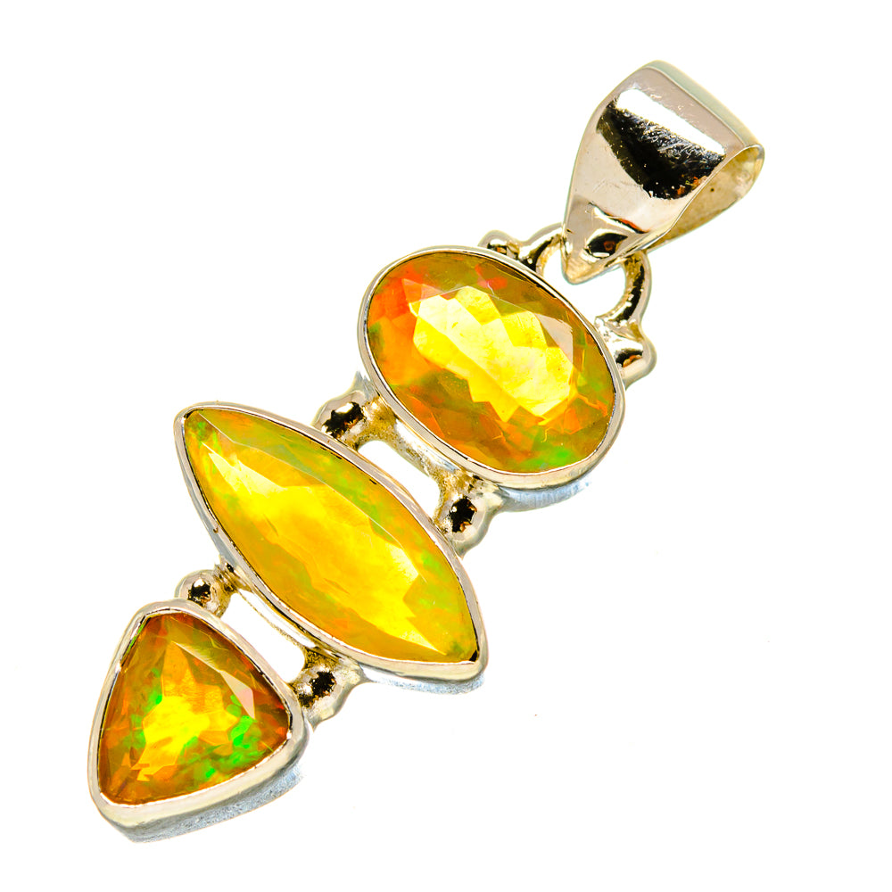 Ethiopian Opal Pendants handcrafted by Ana Silver Co - PD757306
