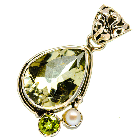 Green Amethyst Pendants handcrafted by Ana Silver Co - PD757310