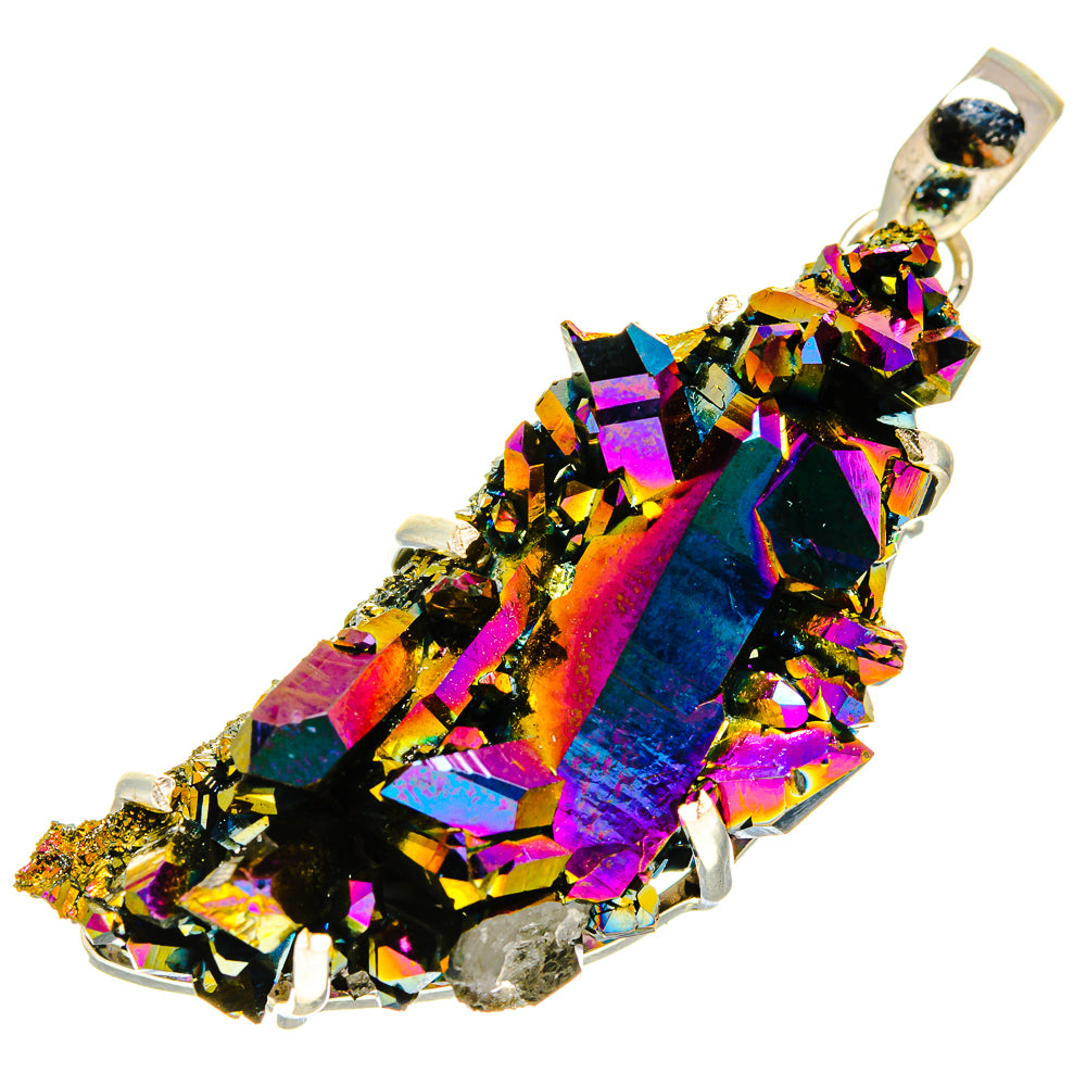 Titanium Sunshine Druzy Pendants handcrafted by Ana Silver Co - PD757319