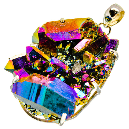 Titanium Sunshine Druzy Pendants handcrafted by Ana Silver Co - PD757320