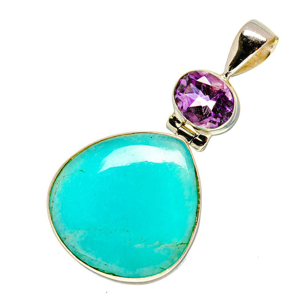 Peruvian Amazonite Pendants handcrafted by Ana Silver Co - PD757341