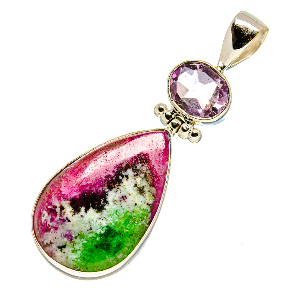 Ruby Zoisite Pendants handcrafted by Ana Silver Co - PD757344
