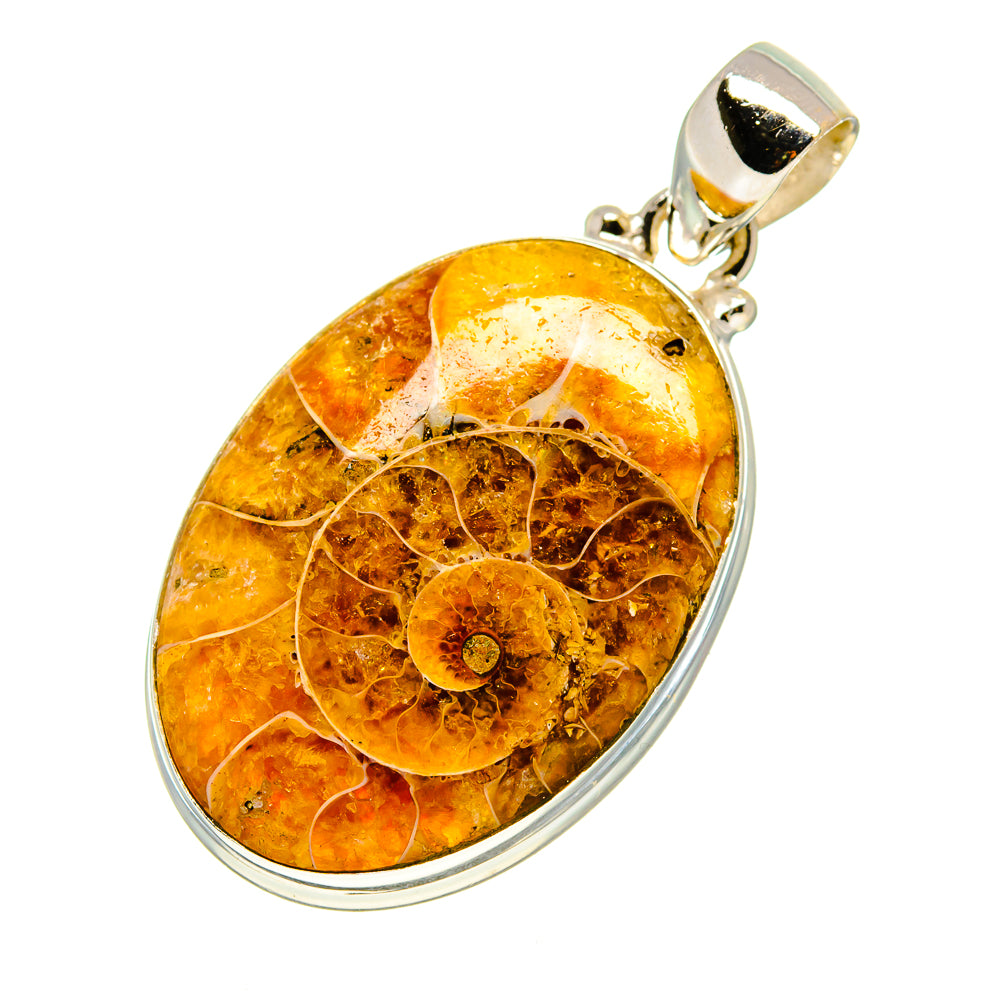 Ammonite Fossil Pendants handcrafted by Ana Silver Co - PD757360