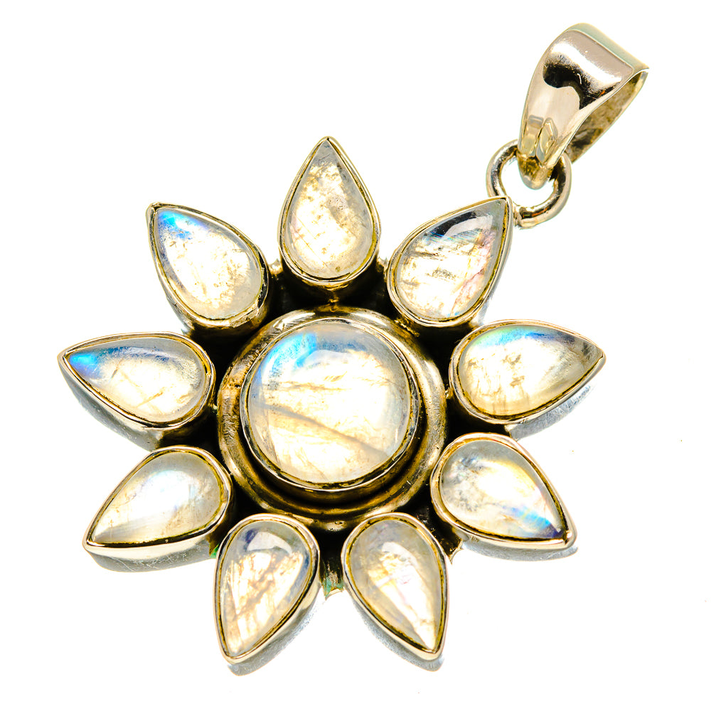 Rainbow Moonstone Pendants handcrafted by Ana Silver Co - PD757363
