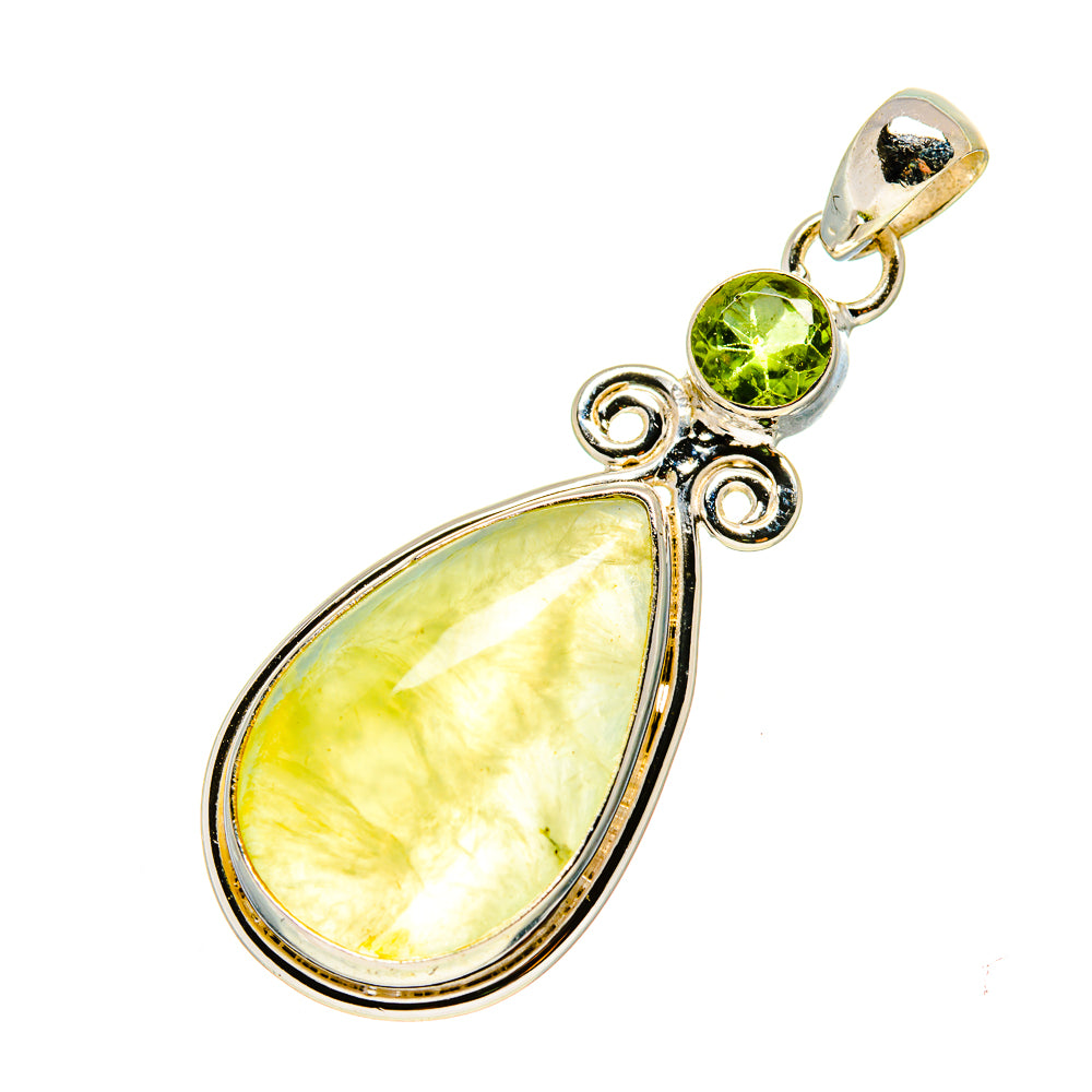 Prehnite Pendants handcrafted by Ana Silver Co - PD757414
