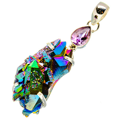 Titanium Sunshine Druzy Pendants handcrafted by Ana Silver Co - PD757424