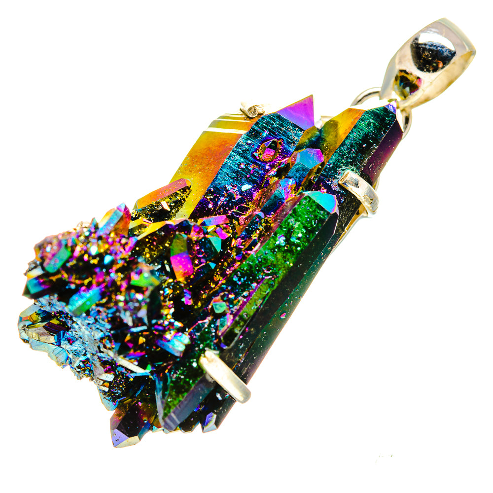 Titanium Sunshine Druzy Pendants handcrafted by Ana Silver Co - PD757430