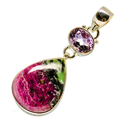 Ruby Zoisite Pendants handcrafted by Ana Silver Co - PD757437