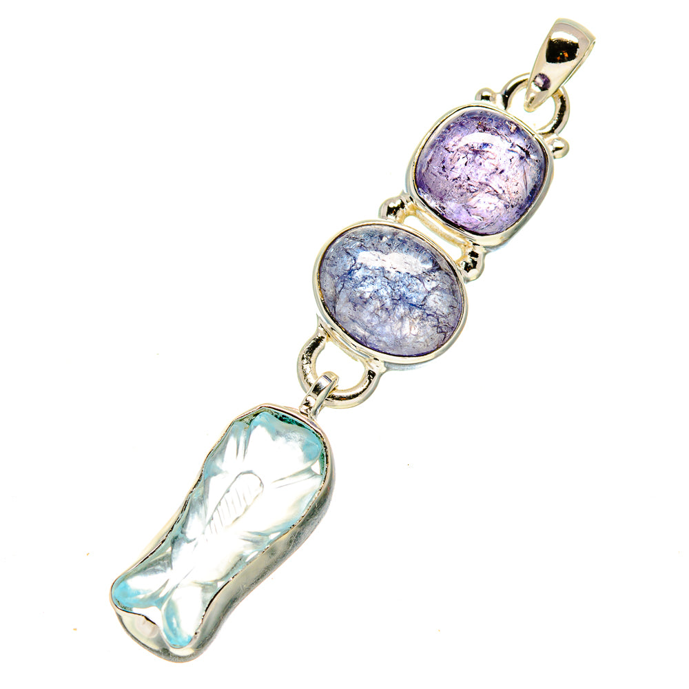 Aquamarine Pendants handcrafted by Ana Silver Co - PD757439
