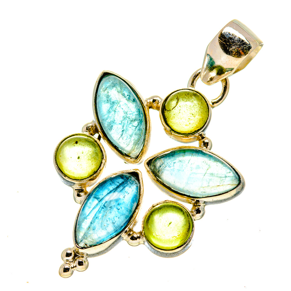 Blue Fluorite Pendants handcrafted by Ana Silver Co - PD757445