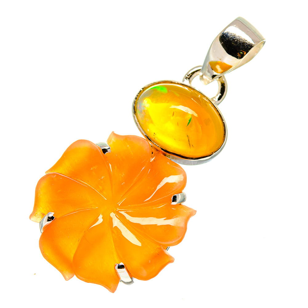 Peach Moonstone Pendants handcrafted by Ana Silver Co - PD757460