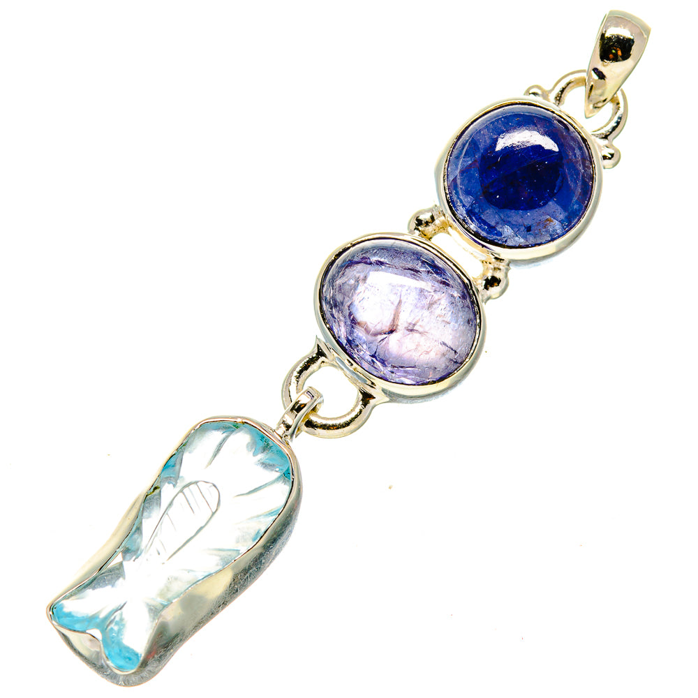 Aquamarine Pendants handcrafted by Ana Silver Co - PD757467