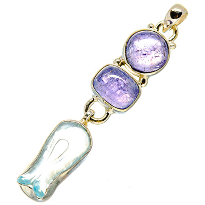 Aquamarine Pendants handcrafted by Ana Silver Co - PD757468