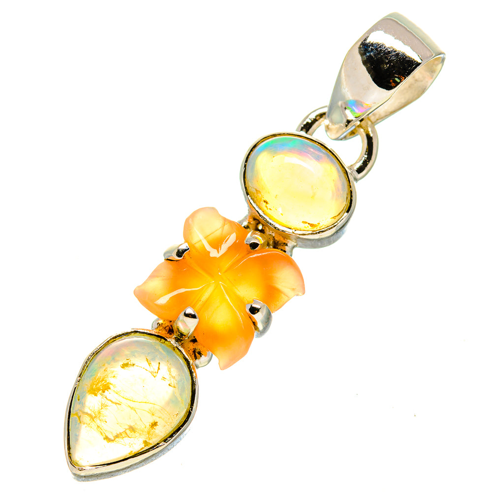 Ethiopian Opal Pendants handcrafted by Ana Silver Co - PD757470
