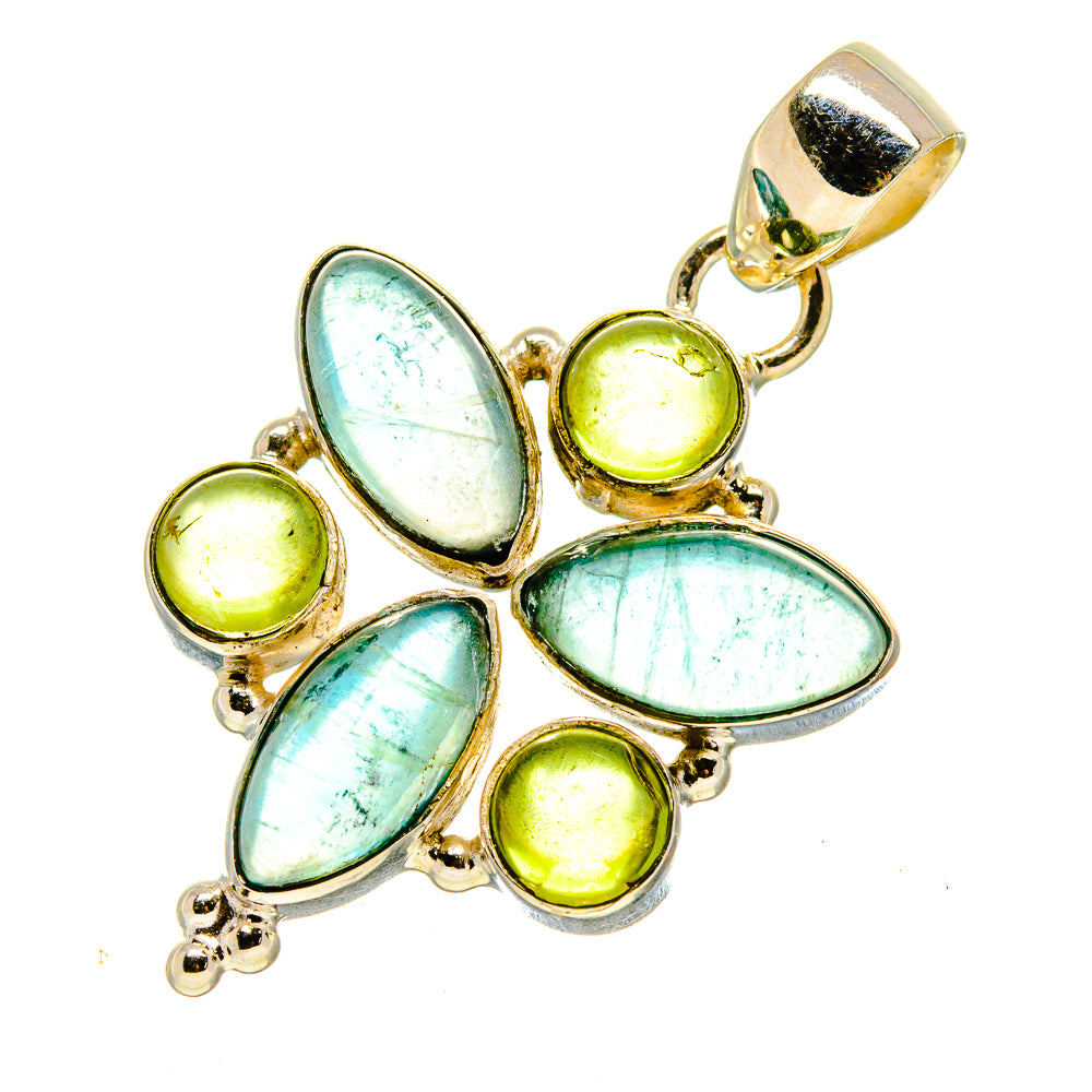 Blue Fluorite Pendants handcrafted by Ana Silver Co - PD757472