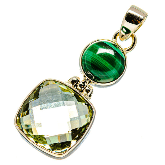 Green Amethyst Pendants handcrafted by Ana Silver Co - PD757477