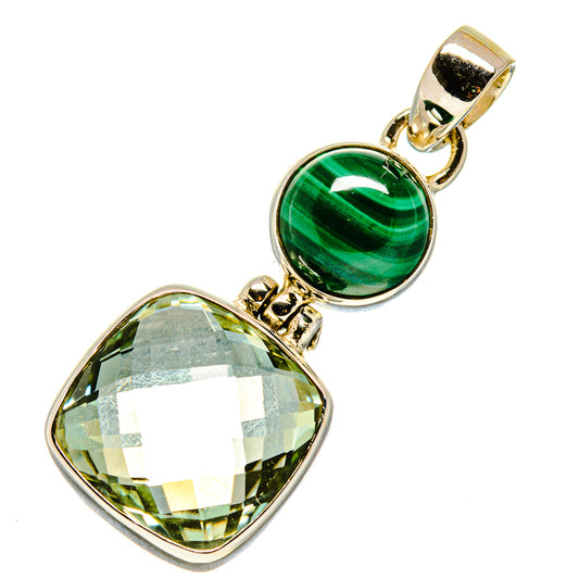 Green Amethyst Pendants handcrafted by Ana Silver Co - PD757482