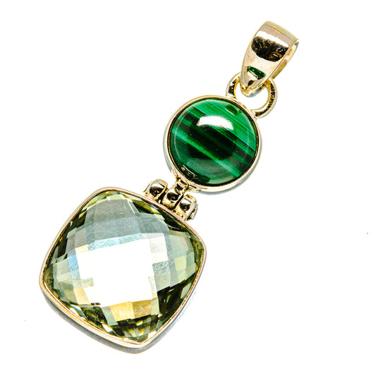 Green Amethyst Pendants handcrafted by Ana Silver Co - PD757487