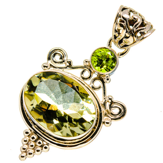 Green Amethyst Pendants handcrafted by Ana Silver Co - PD757490