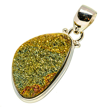 Spectro Pyrite Druzy Pendants handcrafted by Ana Silver Co - PD757492