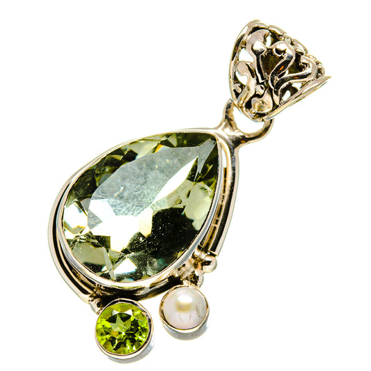 Green Amethyst Pendants handcrafted by Ana Silver Co - PD757493