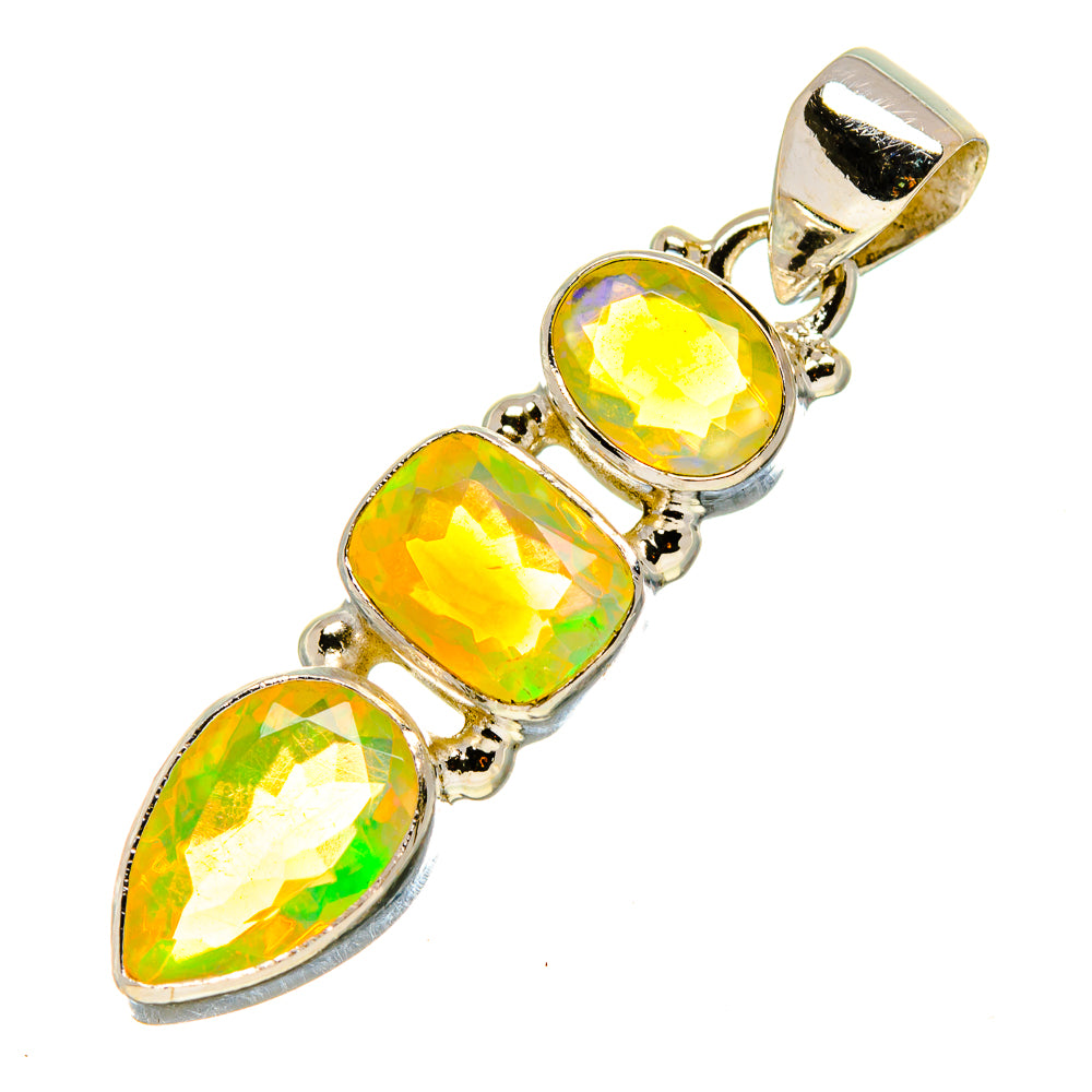 Ethiopian Opal Pendants handcrafted by Ana Silver Co - PD757499