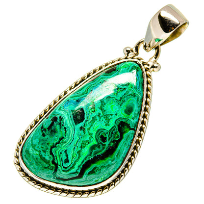 Malachite In Chrysocolla Pendants handcrafted by Ana Silver Co - PD757505