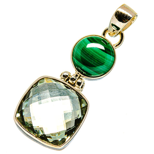 Green Amethyst Pendants handcrafted by Ana Silver Co - PD757509