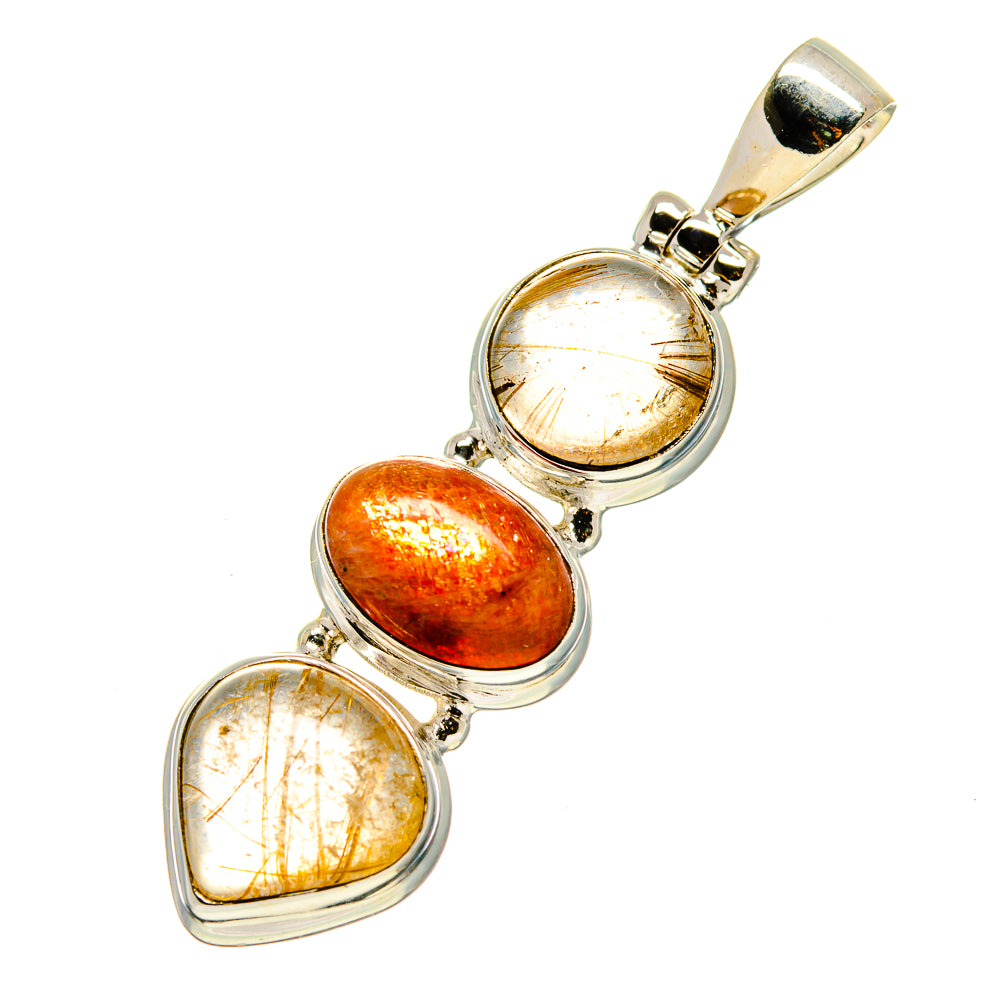 Rutilated Quartz Pendants handcrafted by Ana Silver Co - PD757534