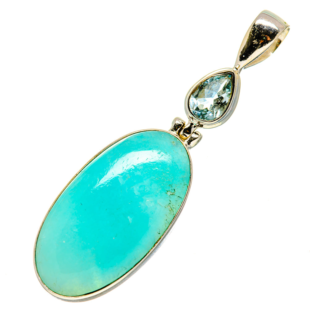 Peruvian Amazonite Pendants handcrafted by Ana Silver Co - PD757536