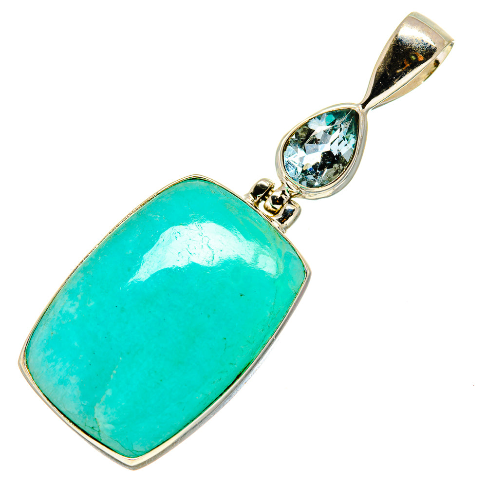 Peruvian Amazonite Pendants handcrafted by Ana Silver Co - PD757537