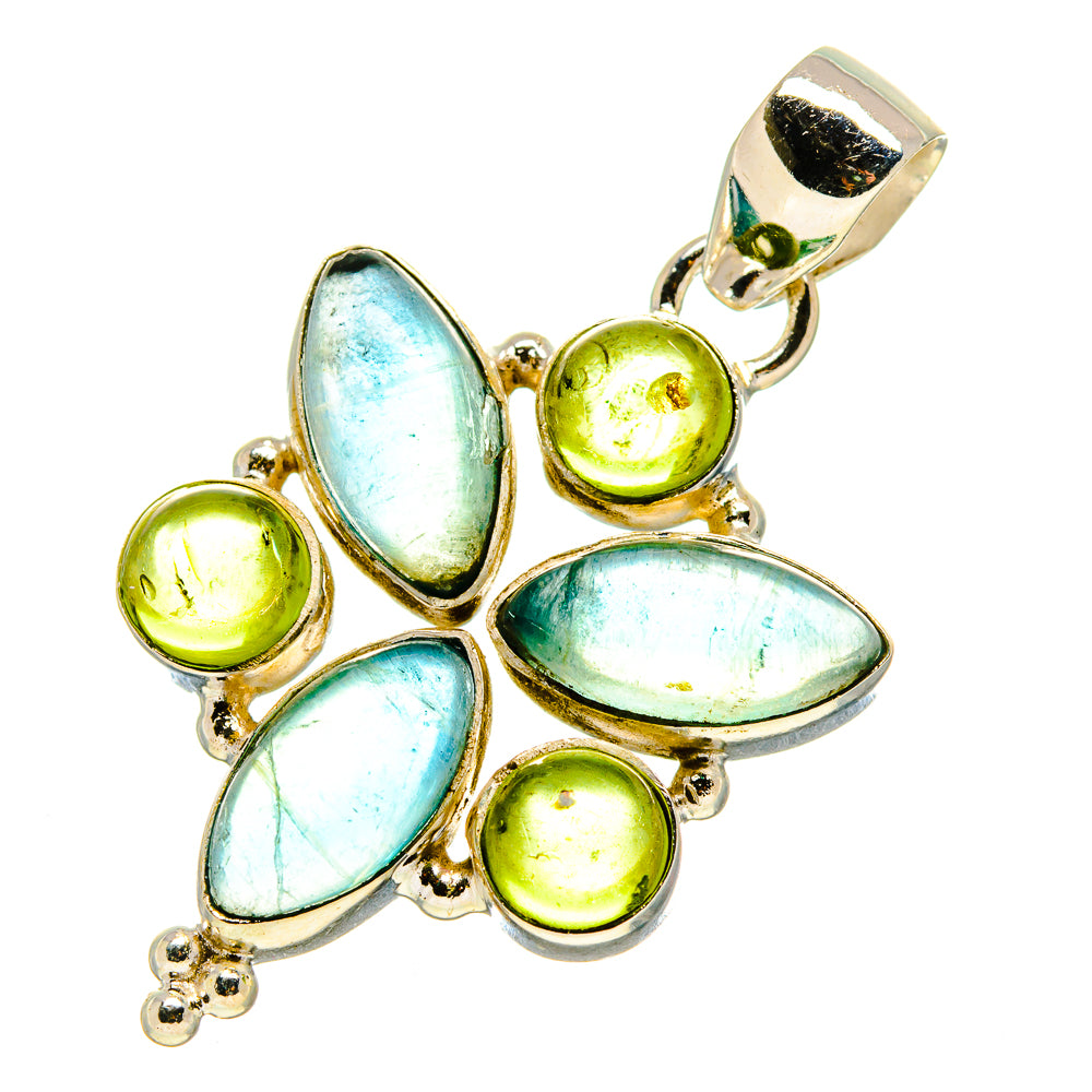 Blue Fluorite Pendants handcrafted by Ana Silver Co - PD757554