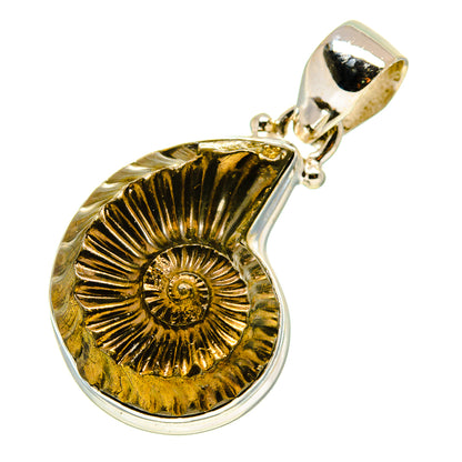 Pyrite Fossil Pendants handcrafted by Ana Silver Co - PD757568