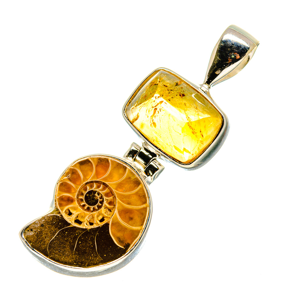 Ammonite Fossil Pendants handcrafted by Ana Silver Co - PD757578