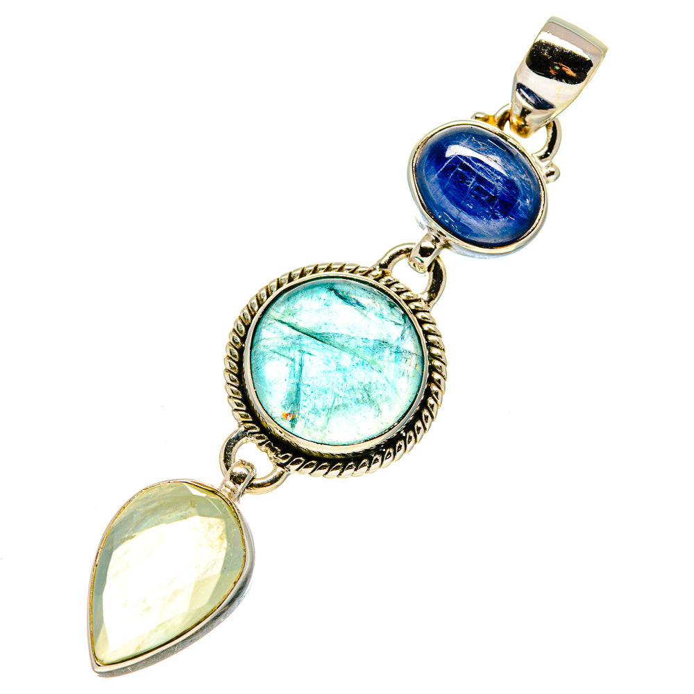 Blue Fluorite Pendants handcrafted by Ana Silver Co - PD757609