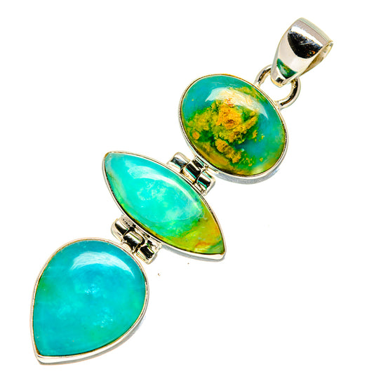 Peruvian Opal Pendants handcrafted by Ana Silver Co - PD757610