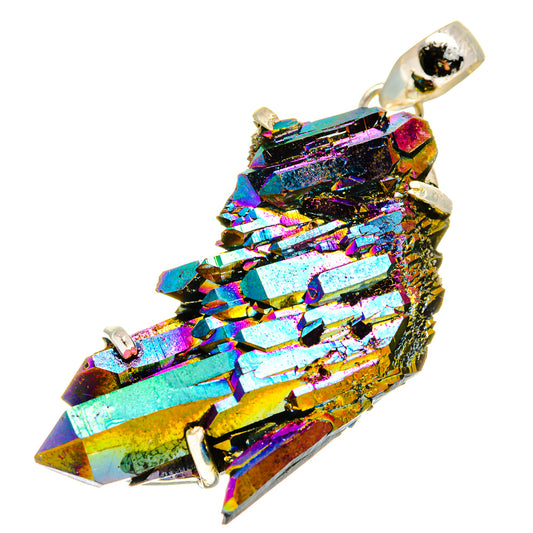 Titanium Sunshine Druzy Pendants handcrafted by Ana Silver Co - PD757620