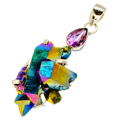 Titanium Sunshine Druzy Pendants handcrafted by Ana Silver Co - PD757621