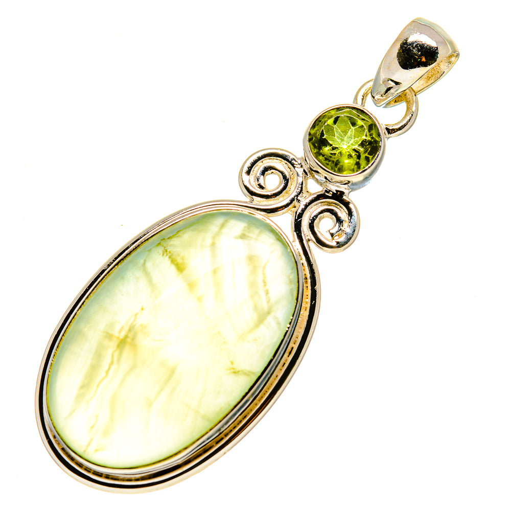 Prehnite Pendants handcrafted by Ana Silver Co - PD757630