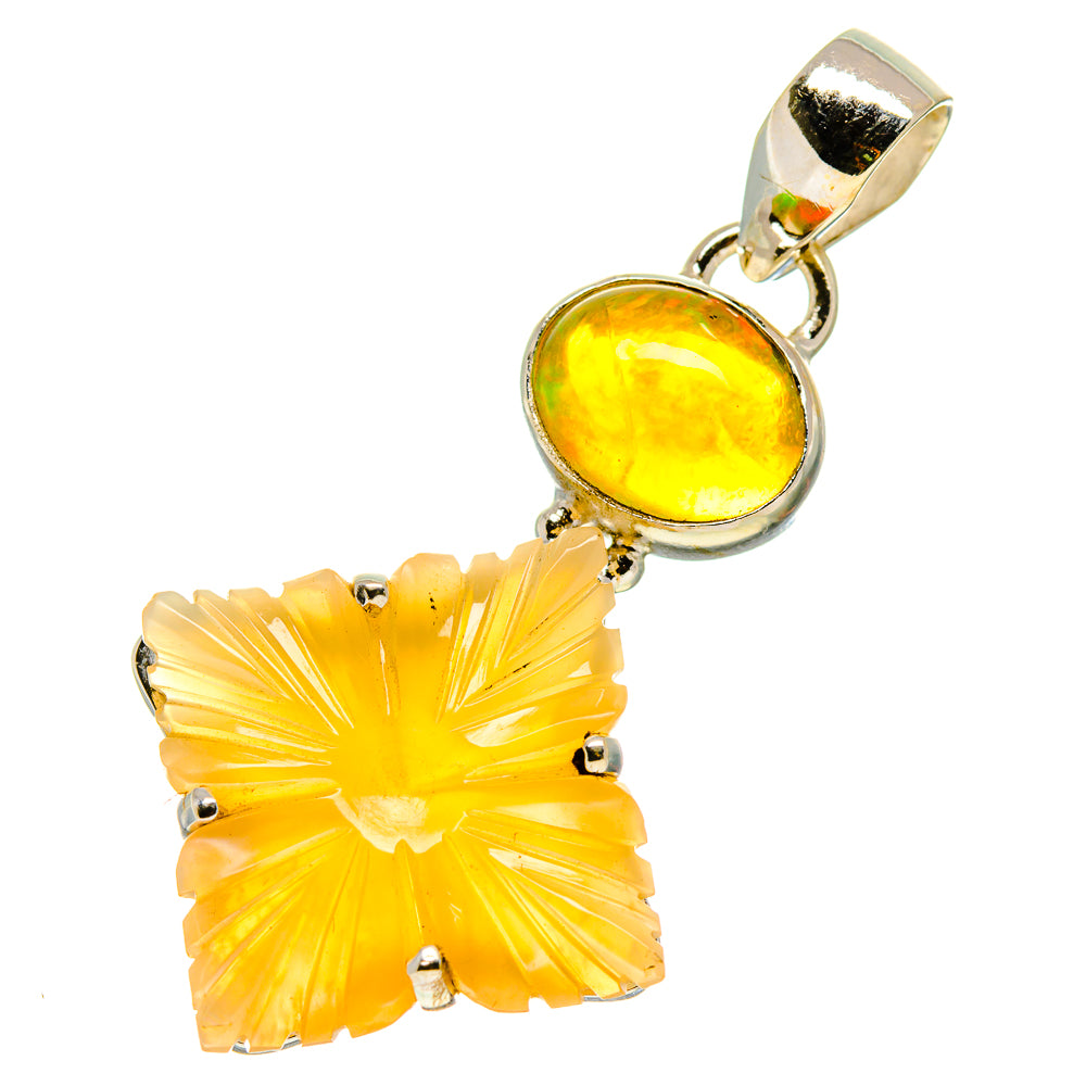 Peach Moonstone Pendants handcrafted by Ana Silver Co - PD757634