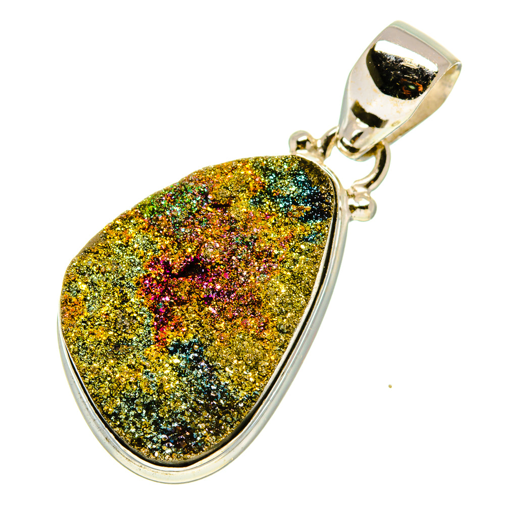 Spectro Pyrite Druzy Pendants handcrafted by Ana Silver Co - PD757667