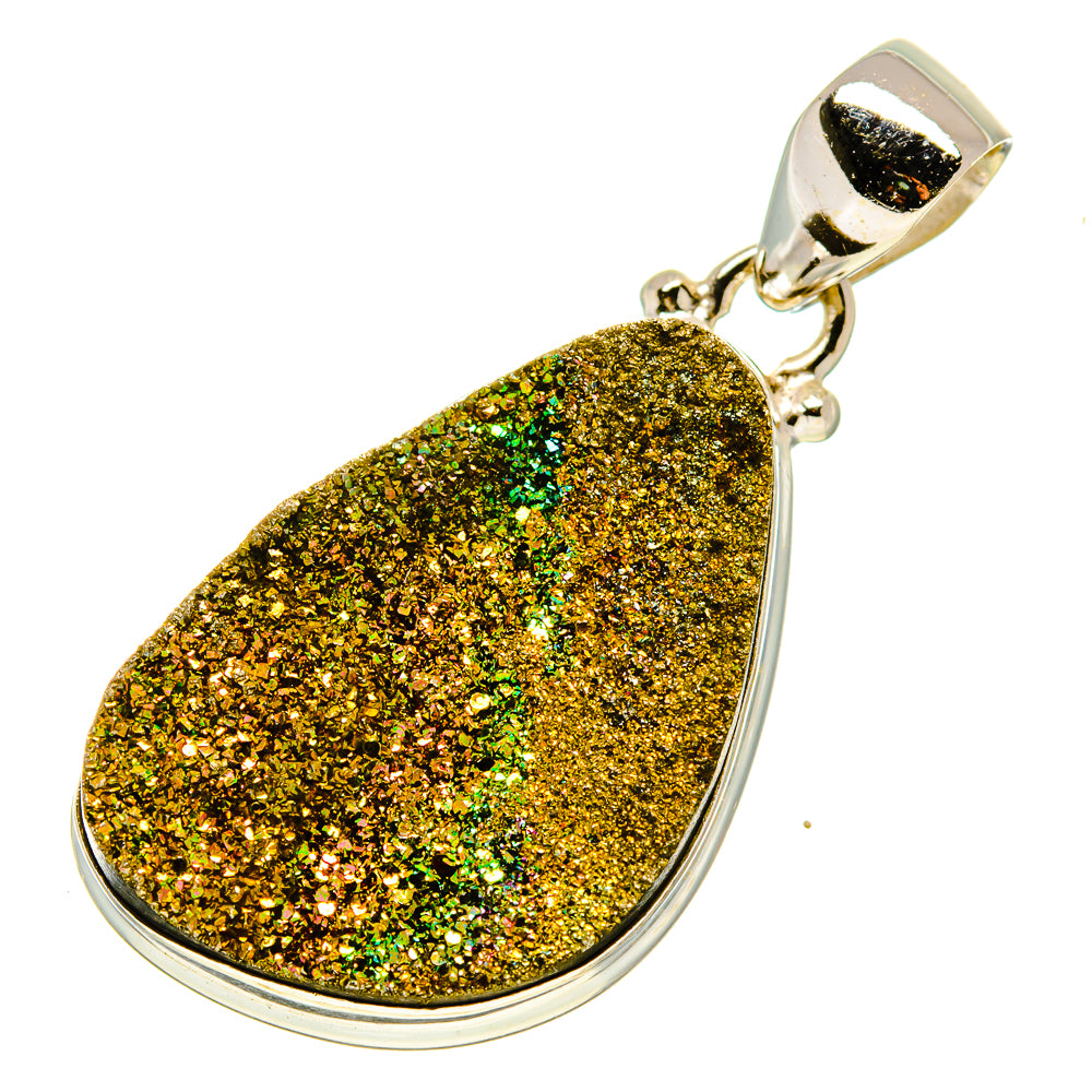 Spectro Pyrite Druzy Pendants handcrafted by Ana Silver Co - PD757668
