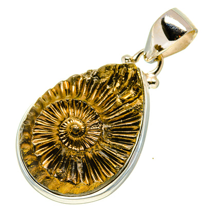 Pyrite Fossil Pendants handcrafted by Ana Silver Co - PD757669