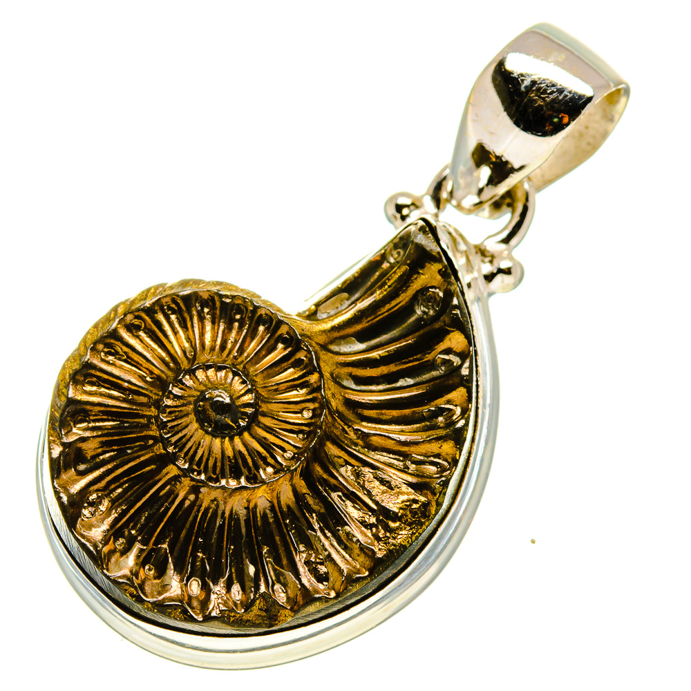 Pyrite Fossil Pendants handcrafted by Ana Silver Co - PD757670