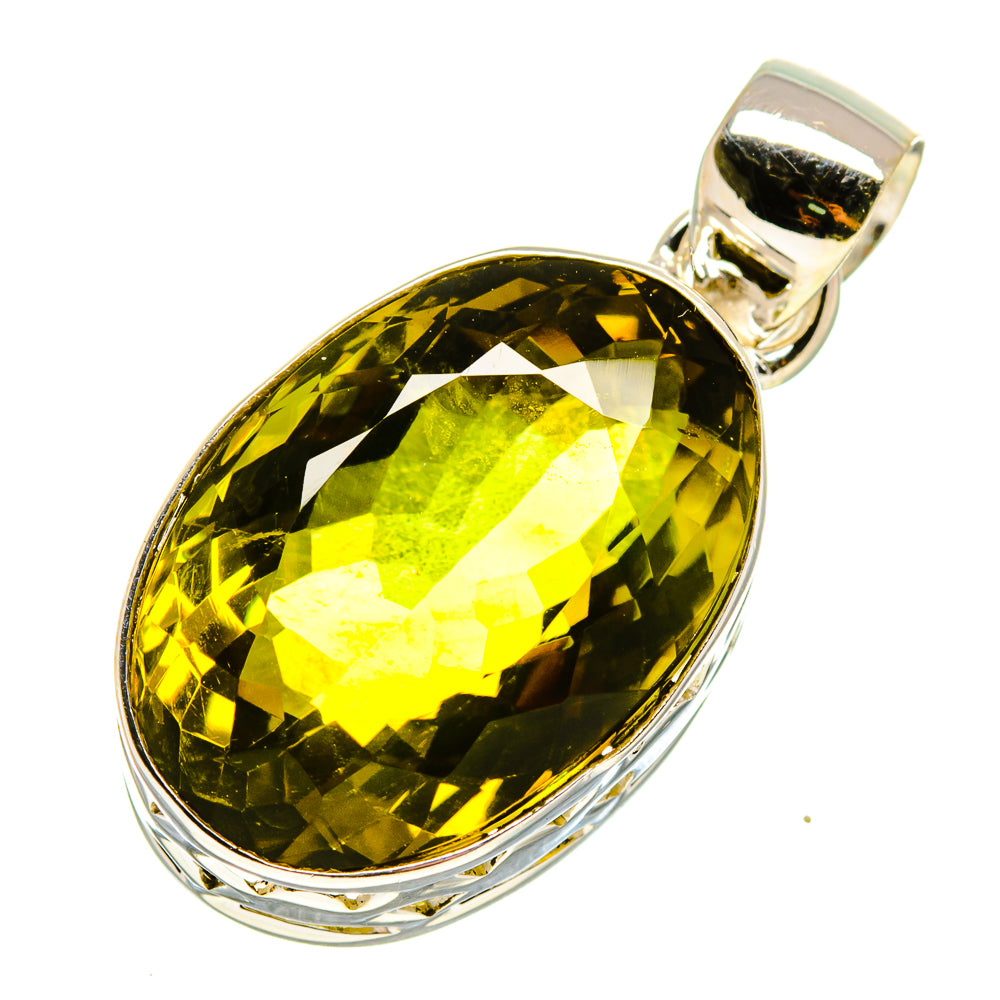 Olive Quartz Pendants handcrafted by Ana Silver Co - PD757671